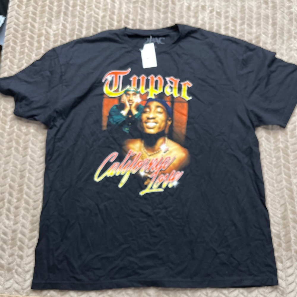2Pac Tupac Shakur California Love Graphic T-Shirt Black XXL Mens New
